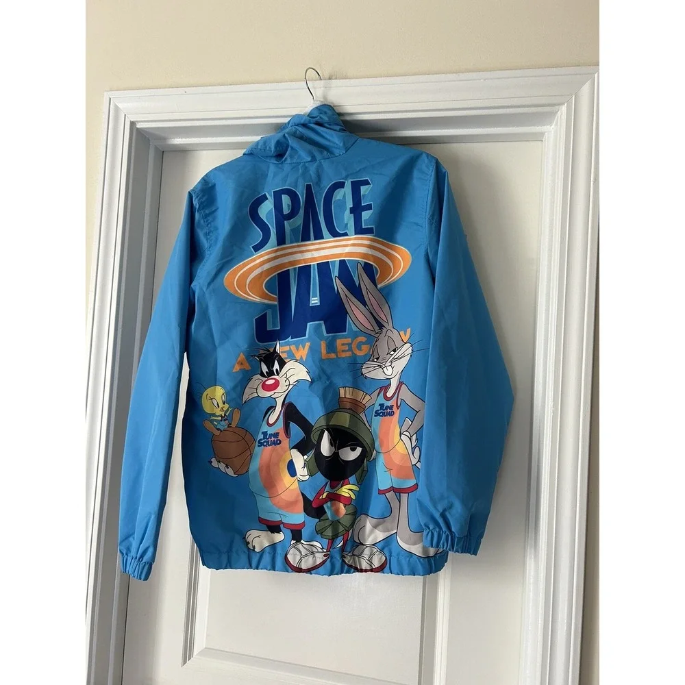 NEW SPACE JAM‎ Looney Tunes Members Only Windbreaker Hoodie Jacket Size Small